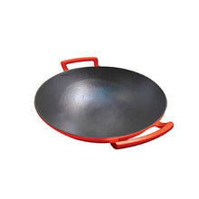 Load image into Gallery viewer, Alda Enamelled Cast Iron Wok Pan With Glass Lid 24 Cm (5065324298371)