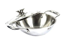 Load image into Gallery viewer, Alda Stainless Steel Wok With Glass Lid- Silver- 20cm (5065324429443)
