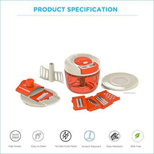 Load image into Gallery viewer, Homecare Hexa Kitchen master BPA Free Vegetable Chopper - Food Processor with Convenient Pull Cord Mechanism attached Lid, Plastic Container and 5 Different Stainless Steel Blades. (5065326166147)