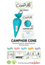 Load image into Gallery viewer, CamPure Camphor Cone, 45 Days Scent for Cars, Room Freshener with Mosquito Repellent Properties (Original) (5065351954563)