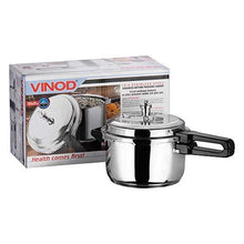 Load image into Gallery viewer, Vinod 18/8 Stainless Steel Pressure Cooker -5 Ltr (Induction Friendly) (5065329672323)