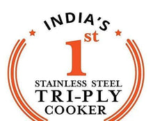 Load image into Gallery viewer, Stahl Triply Stainless Steel Xpress Pressure Cooker Outer Lid Broad, 9215, 5-Liter, 1-Piece, Silver (5065363619971)