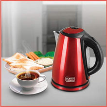 Load image into Gallery viewer, Black + Decker BXKE1801IN 1.8-Litre Stainless Steel Electric Kettle (Red) (5065337471107)