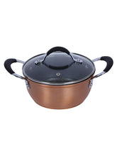 Load image into Gallery viewer, Bergner Infinity Chefs Aluminium Casserole with Lid, 1.7 Litres/18cm, Copper (5065356181635)