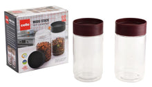 Load image into Gallery viewer, Cello Modustack Airtight Plastic PET Canister, Grey, Maroon, 1000 ml (5065327247491)