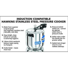 Load image into Gallery viewer, Hawkins Stainless Steel Pressure Cooker, 6 litres, Silver (5065325379715)