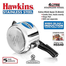 Load image into Gallery viewer, Hawkins Stainless Steel 4.0 Litre Pressure Cooker by Hawkins (5065325772931)