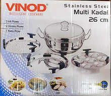 Load image into Gallery viewer, Vinod Stainless Steel Multipurpose Kadai, 6-Pieces, Silver (5065327476867)