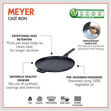 Load image into Gallery viewer, Meyer Pre Seasoned Cast Iron Flat Dosa Tawa, 28cm Black (5065327509635)