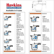 Load image into Gallery viewer, Hawkins Stainless Steel Pressure Cooker, 1.5 litres, Silver (HSS15) (5065325871235)