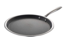 Load image into Gallery viewer, Bergner Hitech-3 Prism Induction Base Non-Stick Stainless Steel Tawa, 30cm X 2cm, Silver:- Abizon (5065353953411)
