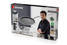 Load image into Gallery viewer, Bergner Hitech-3 Prism Induction Base Non-Stick Stainless Steel Tawa, 28cm X 2cm, Silver:- Abizon (5065353887875)