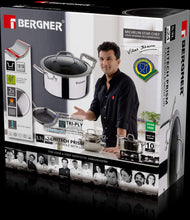 Load image into Gallery viewer, Bergner Hitech Prism Wok with lid with Titanium Coating, Kadhai with Lid (24Ø x8cm, 2.5L) (5065355952259)