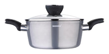 Load image into Gallery viewer, Bergner Carbon TT Aluminium Casserole with Lid, 2.5 Litres/20cm, Silver (5065354412163)