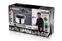 Load image into Gallery viewer, Bergner Hitech Prism Saucepan 14Cm X 7Cm with Lid (Stainless Steel, Non-Stick, Induction Bottom) Silver:- Abizon (5065355985027)