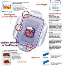 Load image into Gallery viewer, Lock&Lock Classics Rectangular Food Container with Sauce Container and Leak Proof Locking Lid, 800ml (5065369387139)