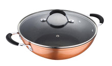 Load image into Gallery viewer, Bergner Infinity Chefs Aluminium Kadai with Lid, 2.1 Litres/24cm, Copper (5065355788419)