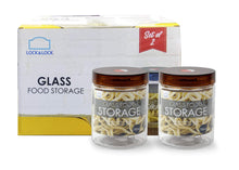 Load image into Gallery viewer, Lock & Lock Glass Canister Set, 750ml, Set of 2, White (5065378103427)