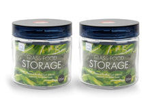Load image into Gallery viewer, Lock & Lock Glass Canister Set, 550ml, Set of 2, White and Blue (5065378234499)