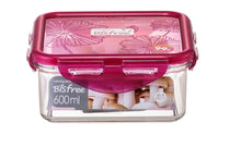 Load image into Gallery viewer, Lock&Lock Bisfree Square Stackable Tritan Container Set, 600ml, Pink (5065365979267)