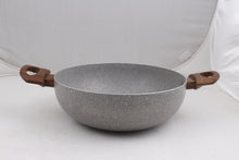 Load image into Gallery viewer, Krav Non-Stick Kadhai with see through lid - 24 cm, Granite (5065322070147)