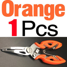 Load image into Gallery viewer, MNFT Fishing Plier Scissor Braid Line Lure Cutter Hook Remover etc. Tackle Tool Cutting Fish Use Tongs Multifunction Scissors (4956978118787)