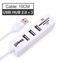 Load image into Gallery viewer, USB Hub 3.0 Multi USB 3.0 Hub USB Splitter High Speed 3 6 Ports 2.0 Hab TF SD Card Reader All In One For PC Computer Accessories (4956985458819)