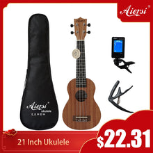 Load image into Gallery viewer, Aiersi brand 21 inch ukelele mahogany Soprano gecko ukulele musical instrument guitar 4 string Hawaiian mini guitarre (4956978249859)