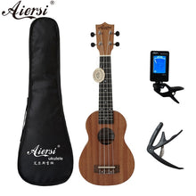 Load image into Gallery viewer, Aiersi brand 21 inch ukelele mahogany Soprano gecko ukulele musical instrument guitar 4 string Hawaiian mini guitarre (4956978249859)