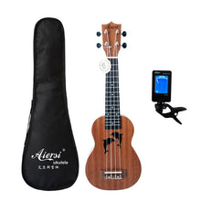 Load image into Gallery viewer, Aiersi brand 21 inch ukelele mahogany Soprano gecko ukulele musical instrument guitar 4 string Hawaiian mini guitarre (4956978249859)