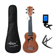 Load image into Gallery viewer, Aiersi brand 21 inch ukelele mahogany Soprano gecko ukulele musical instrument guitar 4 string Hawaiian mini guitarre (4956978249859)