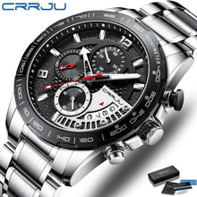 Load image into Gallery viewer, Men’s Watches CRRJU Top Luxury Brand Fashion Quartz Men Watch Waterproof Chronograph Business Wristwatch Relogio Masculino (4956898164867)
