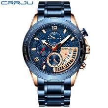 Load image into Gallery viewer, Men’s Watches CRRJU Top Luxury Brand Fashion Quartz Men Watch Waterproof Chronograph Business Wristwatch Relogio Masculino (4956898164867)