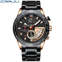 Load image into Gallery viewer, Men’s Watches CRRJU Top Luxury Brand Fashion Quartz Men Watch Waterproof Chronograph Business Wristwatch Relogio Masculino (4956898164867)