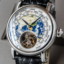 Load image into Gallery viewer, Real seagull Tourbillon Watch Men Mechanical Movement Luxury Brand Earth Dial Alligator Leather Men's Wristwatch Reloj Hombre (4956897214595)