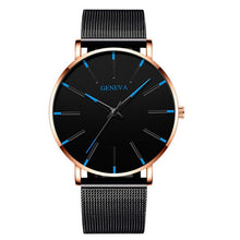 Load image into Gallery viewer, 2019 Minimalist Men's Fashion Ultra Thin Watches Simple Men Business Stainless Steel Mesh Belt Quartz Watch Relogio Masculino (4956896690307)