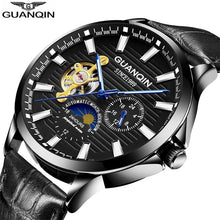 Load image into Gallery viewer, GUANQIN 2020 business watch men Automatic Luminous clock men Tourbillon waterproof Mechanical watch top brand relogio masculino (4956896559235)