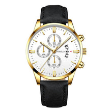 Load image into Gallery viewer, Reloj hombre luxe hommes montre de mode Sport montre-bracelet boîtier en alliage bracelet en cuir montre à Quartz affaires montre-bracelet calendrier horloge (4956896854147)