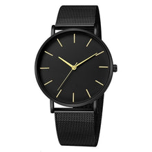 Load image into Gallery viewer, Luxury Watch Men Mesh Ultra-thin Stainless Steel Black Bracelet Wristwatches Male Watch Clock reloj hombre relogio masculino (4956896723075)