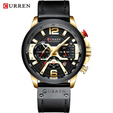 Load image into Gallery viewer, CURREN Casual Sport Watches for Men Blue Top Brand Luxury Military Leather Wrist Watch Man Clock Fashion Chronograph Wristwatch (4956897837187)