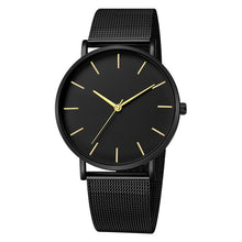 Load image into Gallery viewer, Montre de luxe hommes maille Ultra-mince acier inoxydable Quartz montre-bracelet mâle horloge reloj hombre relogio masculino livraison gratuite (4956896886915)