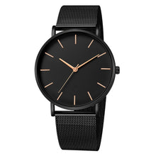 Load image into Gallery viewer, Montre de luxe hommes maille Ultra-mince acier inoxydable Quartz montre-bracelet mâle horloge reloj hombre relogio masculino livraison gratuite (4956896886915)