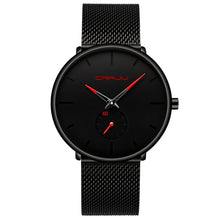 Load image into Gallery viewer, CRRJU Fashion Mens Watches Top Brand Luxury Quartz Watch Men Casual Slim Mesh Steel Waterproof Sport Watch Relogio Masculino (4956898230403)
