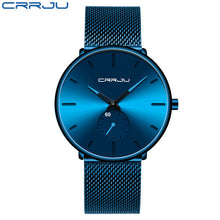 Load image into Gallery viewer, CRRJU Fashion Mens Watches Top Brand Luxury Quartz Watch Men Casual Slim Mesh Steel Waterproof Sport Watch Relogio Masculino (4956898230403)