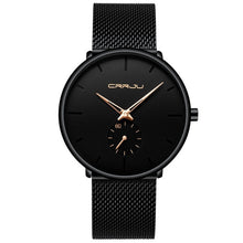 Load image into Gallery viewer, CRRJU Fashion Mens Watches Top Brand Luxury Quartz Watch Men Casual Slim Mesh Steel Waterproof Sport Watch Relogio Masculino (4956898230403)
