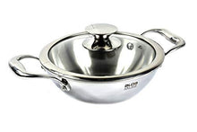Load image into Gallery viewer, Alda Stainless Steel Wok With Glass Lid- Silver- 20cm (5065324429443)
