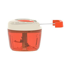 Load image into Gallery viewer, Homecare Hexa Kitchen master BPA Free Vegetable Chopper - Food Processor with Convenient Pull Cord Mechanism attached Lid, Plastic Container and 5 Different Stainless Steel Blades. (5065326166147)
