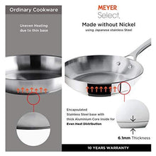 Load image into Gallery viewer, Meyer Select Stainless-Steel Open Frypan, 1.18 Liters/20cm, Silver (5065326100611)
