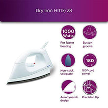 Load image into Gallery viewer, Philips HI113 1000-Watt Plastic Body PTFE Coating Dry Iron (5065332195459)

