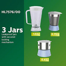 Load image into Gallery viewer, Philips Amaze HL7576/00 600-Watt Juicer Mixer Grinder with 3 Jars (Celestial Blue/Bright White) (5065339175043)
